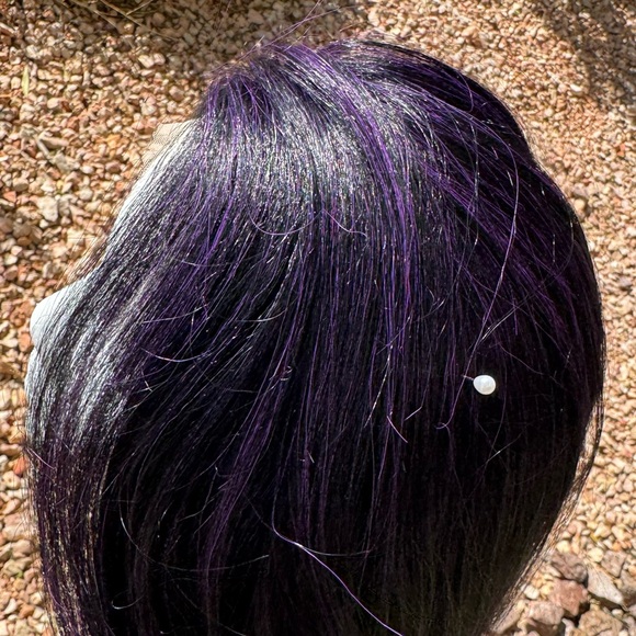 Black & Purple Lace Front Synthetic Wig - Picture 9 of 14